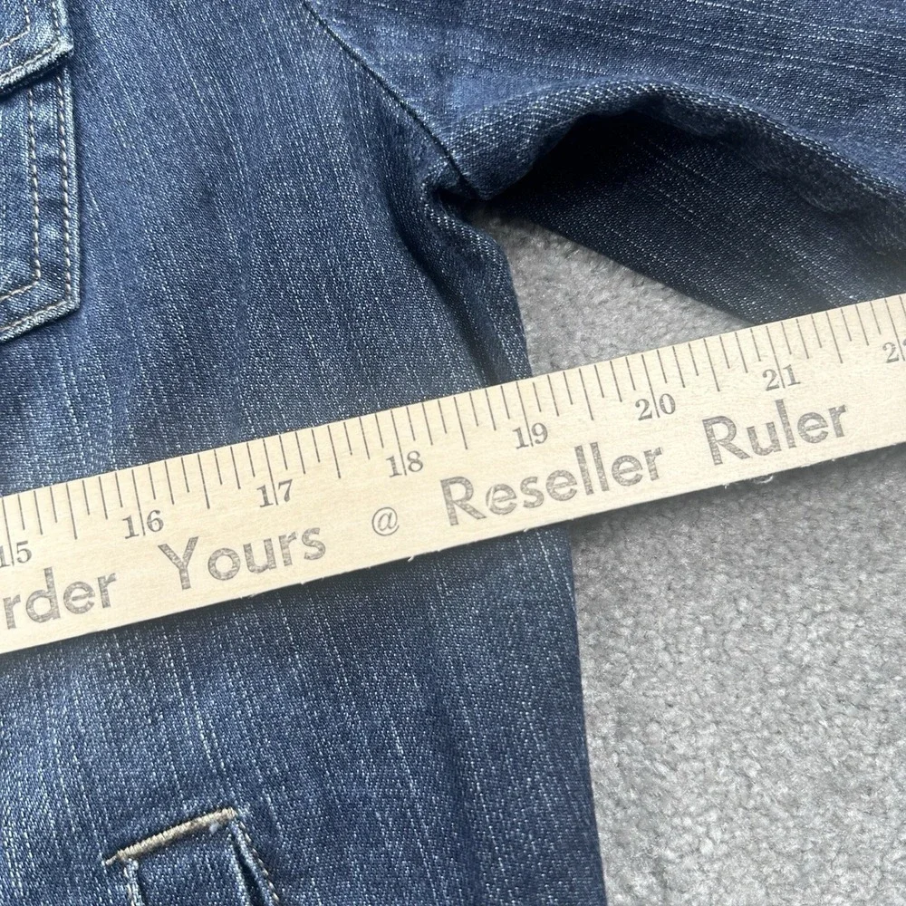 Tommy Hilfiger Women's Button Up Denim Jean Jacket Size XL Blue - Picture 8 of 8